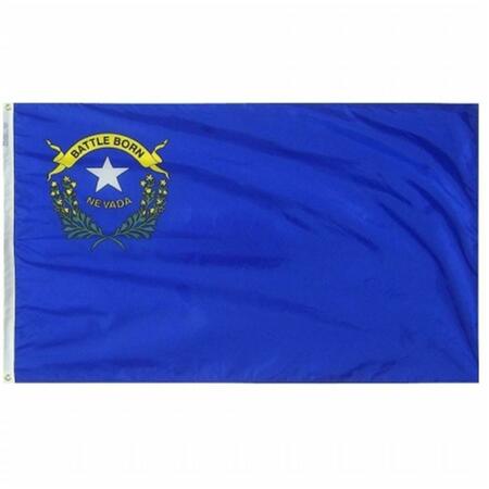 SS COLLECTIBLES Nyl-Glo Nevada Flag - 3 ft. x 5 ft. - Blue and Silver SS3325139